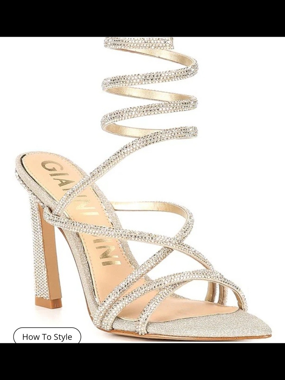 Gianni Bini, Odellia Rhinestone Embellished Ankel Wrap Heels